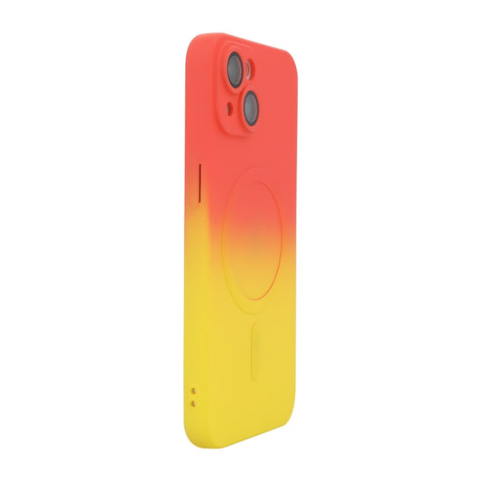 ENKAY Hat-Prince MagSafe Rainbow Gradient Silicone Phone Case with Lens Film, For iPhone 14 Plus, For iPhone 14, For iPhone 14 Pro, For iPhone 14 Pro Max, For iPhone 13 Pro Max, For iPhone 13 Pro, For iPhone 13