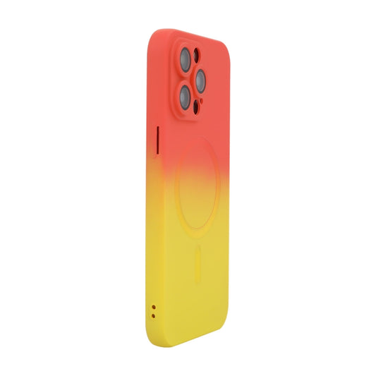 ENKAY Hat-Prince MagSafe Rainbow Gradient Silicone Phone Case with Lens Film, For iPhone 16 Pro Max, For iPhone 16 Pro, For iPhone 16 Plus, For iPhone 16, For iPhone 15 Pro Max, For iPhone 15 Pro, For iPhone 15 Plus, For iPhone 15