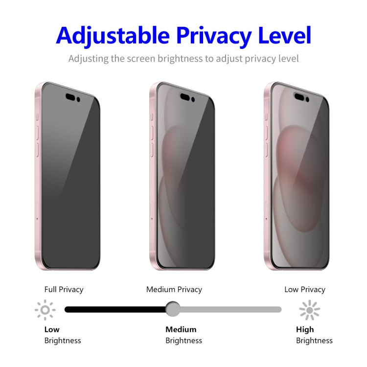 ENKAY Easy Install Anti-peeping Privacy Full Screen Tempered Glass Film, For iPhone 14 / 16e / 13 / 13 Pro, For iPhone 16 Pro Max, For iPhone 16 Pro, For iPhone 16 Plus, For iPhone 15 Plus, For iPhone 16, For iPhone 15, For iPhone 15 Pro Max�����������...