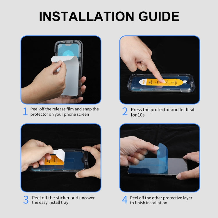 ENKAY Easy Install Anti-peeping Privacy Full Screen Tempered Glass Film, For iPhone 14 / 16e / 13 / 13 Pro, For iPhone 16 Pro Max, For iPhone 16 Pro, For iPhone 16 Plus, For iPhone 15 Plus, For iPhone 16, For iPhone 15, For iPhone 15 Pro Max�����������...