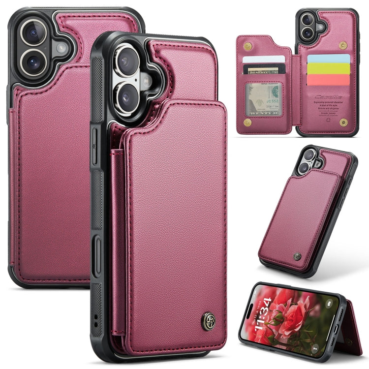 CaseMe C22 Card Slots Holder RFID Anti-theft Phone Case, For iPhone 16e, For iPhone 16 Pro Max, For iPhone 16 Pro, For iPhone 16 Plus, For iPhone 16