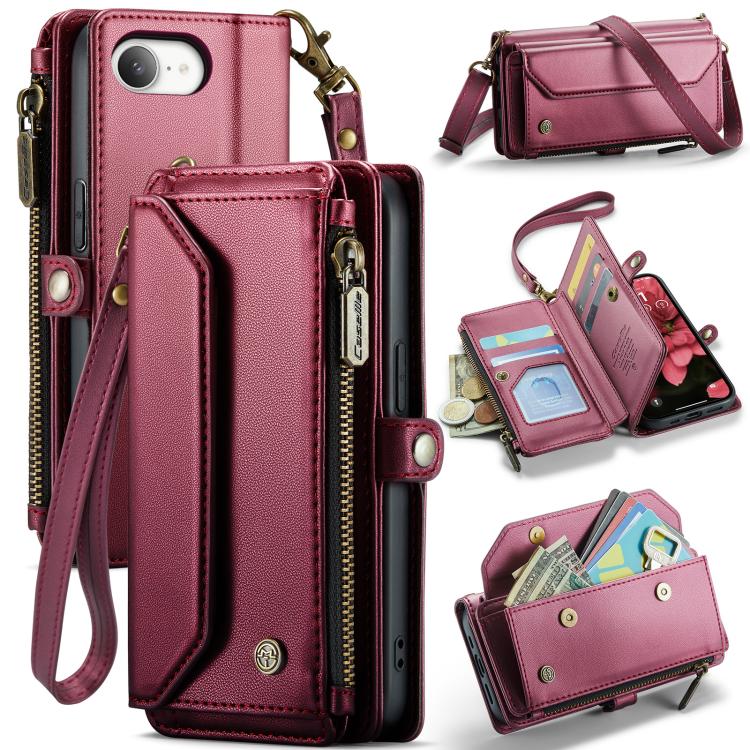 CaseMe C36 Card Slots Zipper Wallet RFID Anti-theft Leather Phone Case