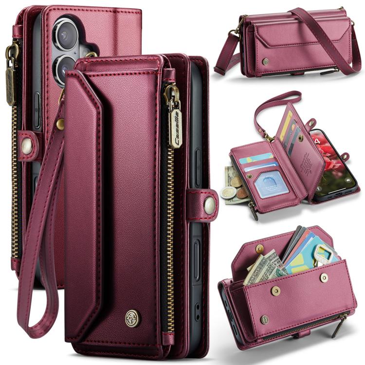CaseMe C36 Card Slots Zipper Wallet RFID Anti-theft Leather Phone Case