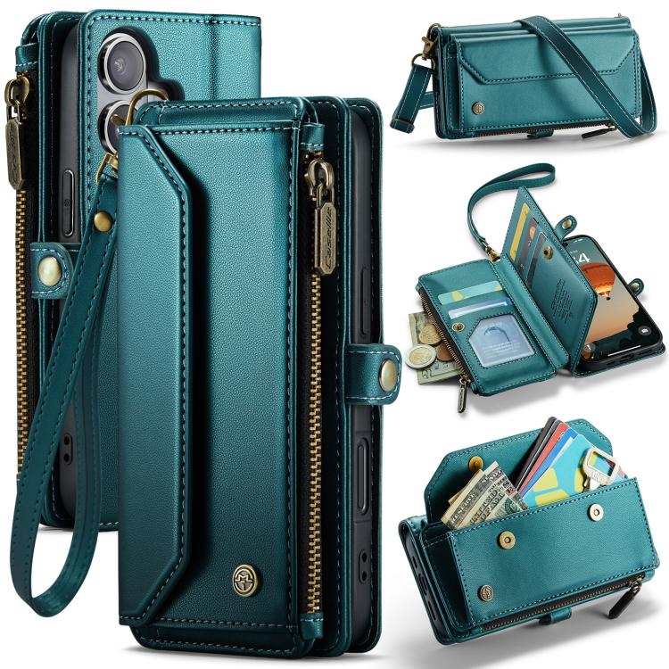 CaseMe C36 Card Slots Zipper Wallet RFID Anti-theft Leather Phone Case