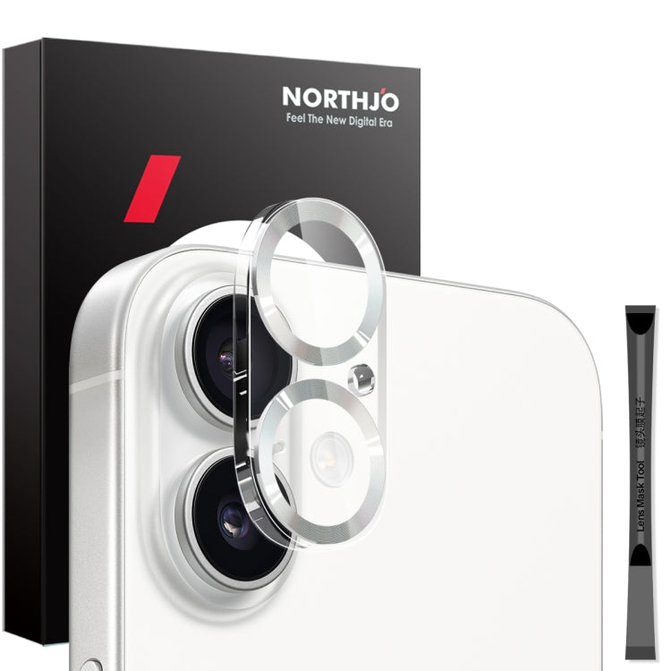 NORTHJO Camera Lens Protector CD Veins 3D Tempered Glass Film, For iPhone 16 Pro / 16 Pro Max, For iPhone 16 / 16 Plus