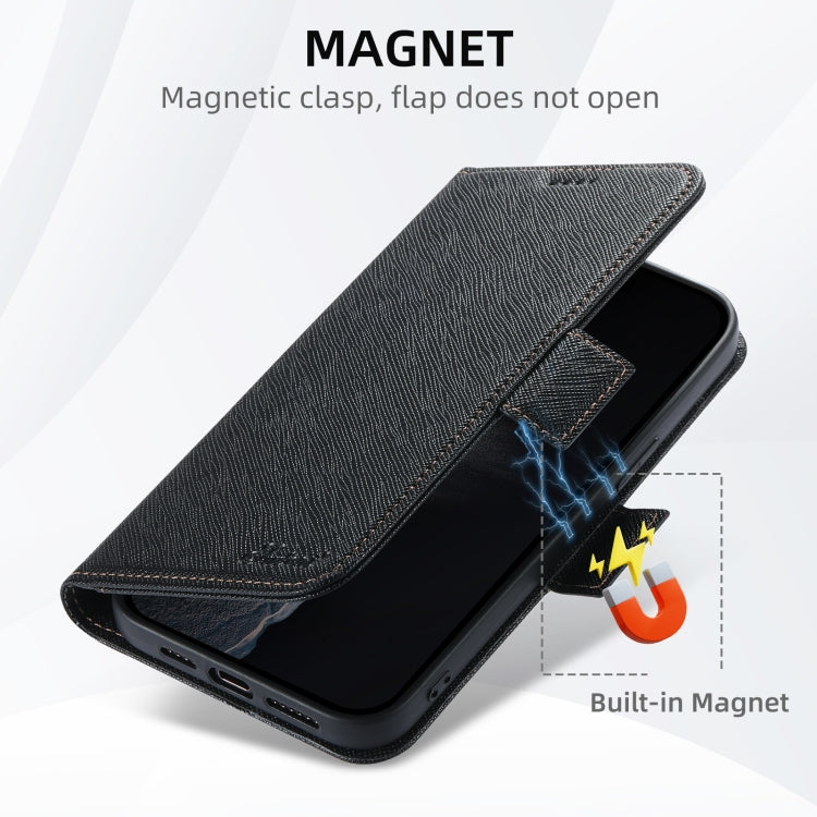 Suteni J08 Multifunctional Cross Texture MagSafe Leather Phone Case, For iPhone 12 Pro Max, For iPhone 12 Pro