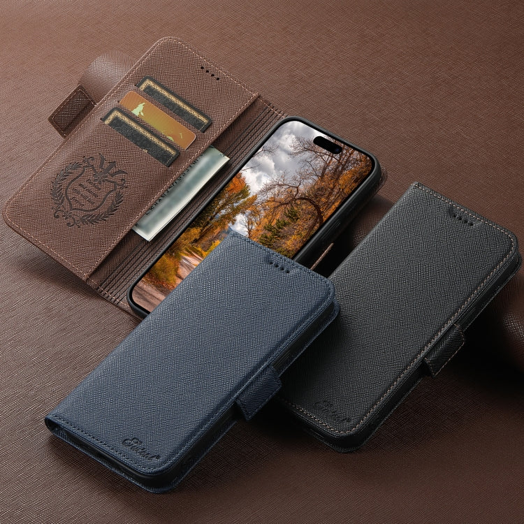 Suteni J08 Multifunctional Cross Texture MagSafe Leather Phone Case, For iPhone 12 Pro Max, For iPhone 12 Pro