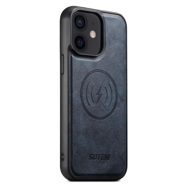 Suteni G5 Cowhide Leather MagSafe Magnetic Phone Case, For iPhone 13 Pro Max, For iPhone 13 Pro, For iPhone 13, For iPhone 12, For iPhone 12 Pro Max, For iPhone 12 Pro