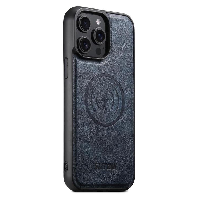 Suteni G5 Cowhide Leather MagSafe Magnetic Phone Case, For iPhone 13 Pro Max, For iPhone 13 Pro, For iPhone 13, For iPhone 12, For iPhone 12 Pro Max, For iPhone 12 Pro
