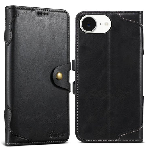 Suteni Q-03 Oil Wax Magnetic Clasp Leather Phone Case, For iPhone 16e, For iPhone 16 Pro Max, For iPhone 16 Pro, For iPhone 16 Plus, For iPhone 16, For iPhone 15 Pro Max, For iPhone 15 Pro, For iPhone 15 Plus, For iPhone 15, For iPhone 14 Plus���������...
