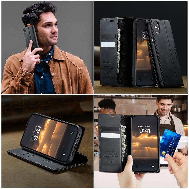 CaseMe 033 Calf Leather Lining Microfibre RFID Blocking Phone Case