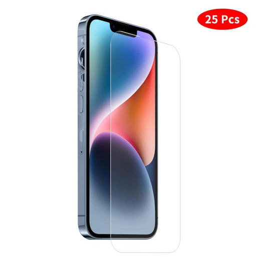 JUNSUNMAY 25pcs Screen Protector Tempered Glass Film, For iPhone 16 Pro Max, For iPhone 16 Pro, For iPhone 16 Plus, For iPhone 16, For iPhone 15 Pro Max, For iPhone 15 Pro, For iPhone 15 Plus, For iPhone 15