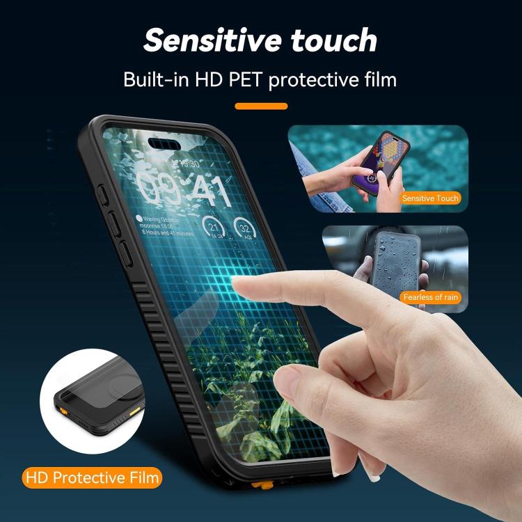TELESIN IP68 Waterproof Case Submersible Touchscreen Phone Cover, For iPhone 16 Pro, For iPhone 16 Pro Max