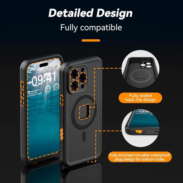 TELESIN IP68 Waterproof Case Submersible Touchscreen Phone Cover, For iPhone 16 Pro, For iPhone 16 Pro Max