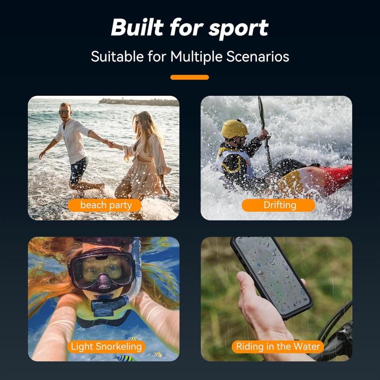 TELESIN IP68 Waterproof Case Submersible Touchscreen Phone Cover, For iPhone 16 Pro, For iPhone 16 Pro Max